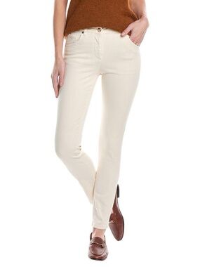 Brunello Cucinelli Extra Skinny Fit High Waist Jeans Off White Denim Women’s 6